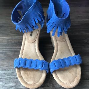 Women’s Cobalt Blue Minnetonka Wedge Sandals